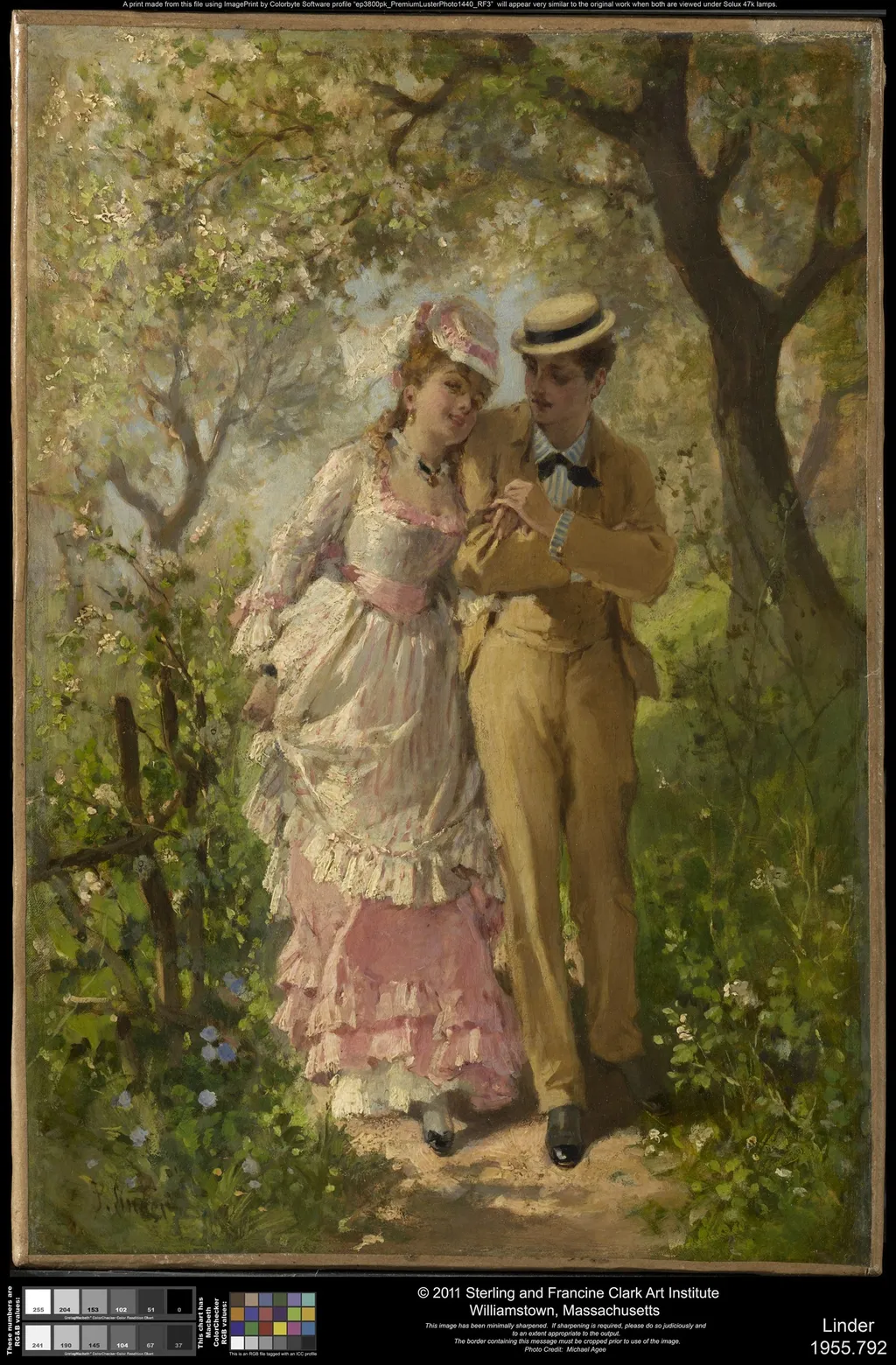 Spring, by Philippe Jacques Linder, oil, 1884