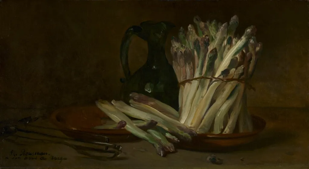 Still Life with Asparagus, by Philippe Rousseau, unspecified, 1880