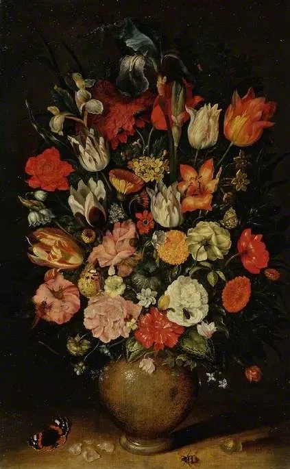 A vase of flowers, by Philips de Marlier, oil, 1637