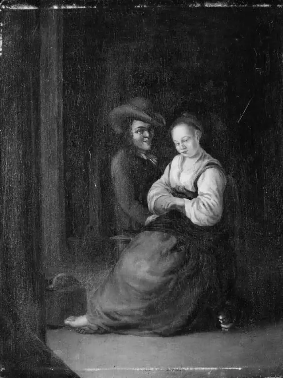 A Girl and a Young Man, by Philips Koninck