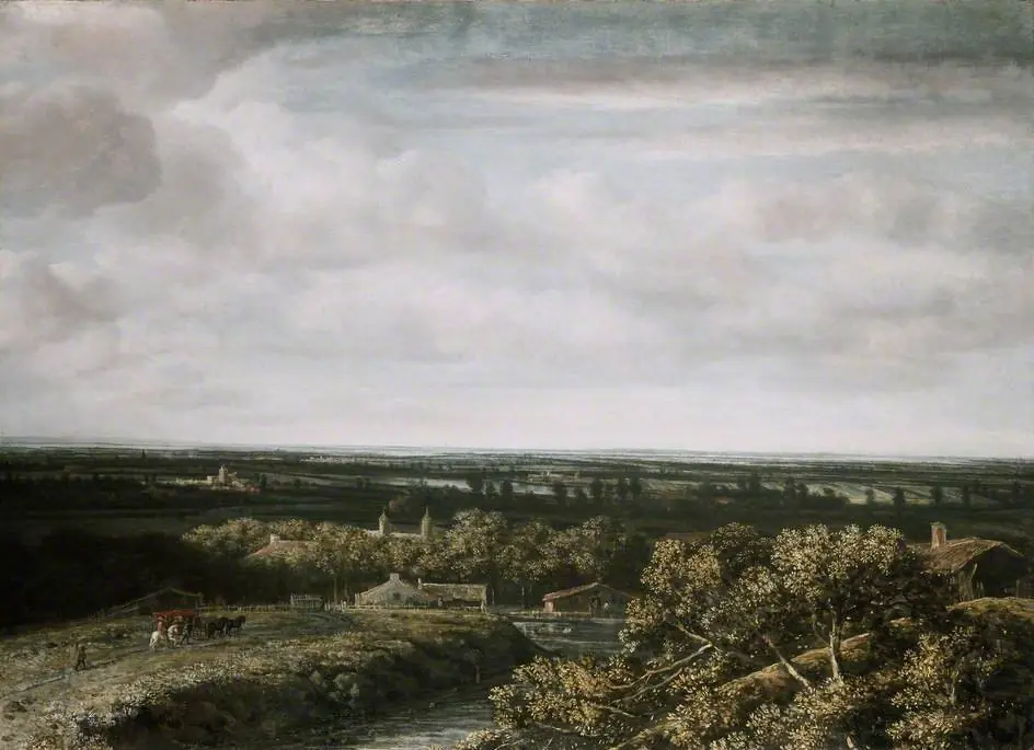 A View over flat Country, by Philips Koninck