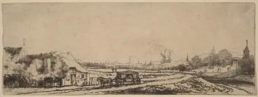 Landscape with a Coach, by Philips Koninck