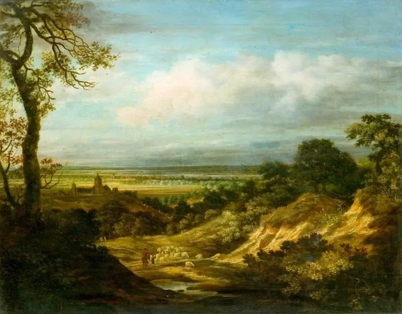 Landscape with Sheep and a Château, by Philips Koninck