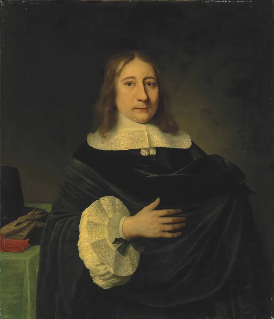 Portrait of one of the brothers Van der Burch, probably Arent van der Burch (1621-1691), 1656, by Philips Koninck