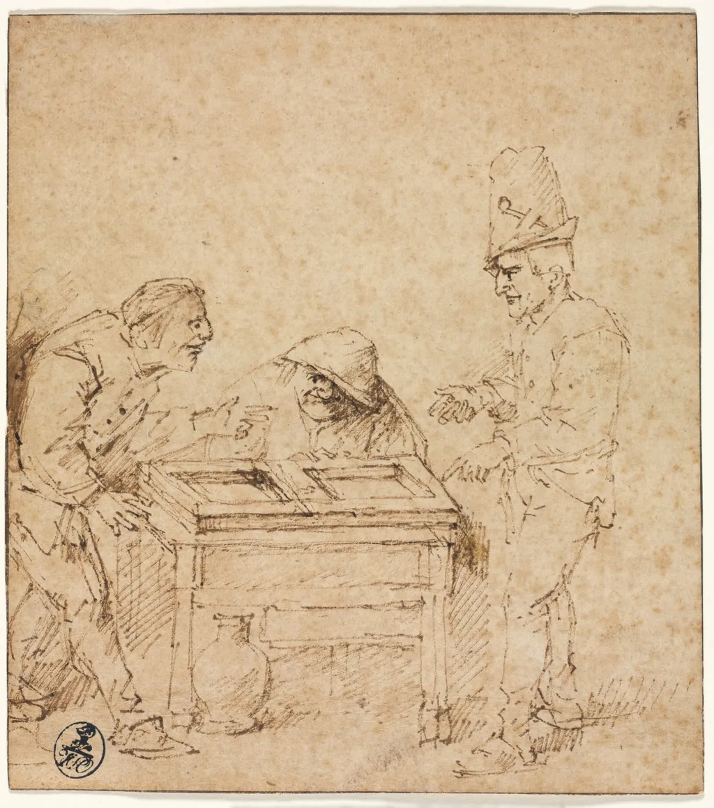 The Tric-Trac Players, by Philips Koninck, 1660