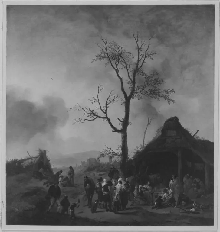 A Gypsy Encampment, by Philips Wouwerman, unspecified, 1643