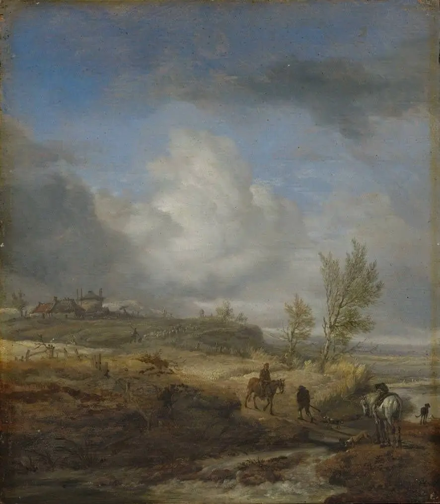 Cloudy Dune Landscape, by Philips Wouwerman