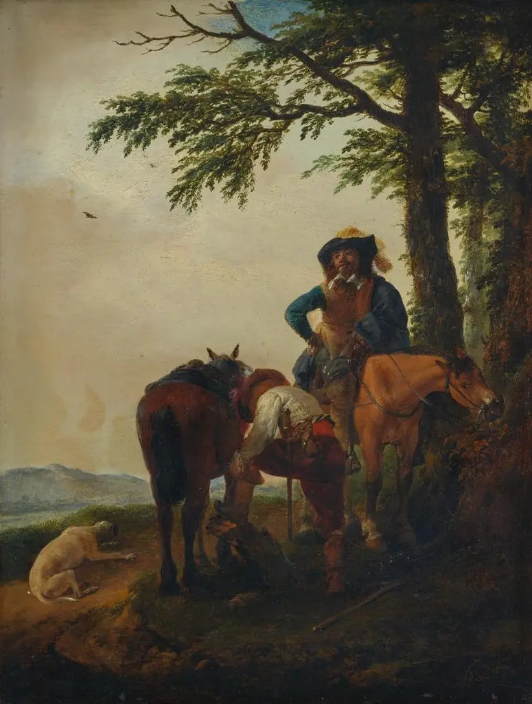 Halt zweier Reiter, by Philips Wouwerman