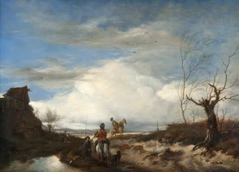 Hawking, by Philips Wouwerman, oil, 1650