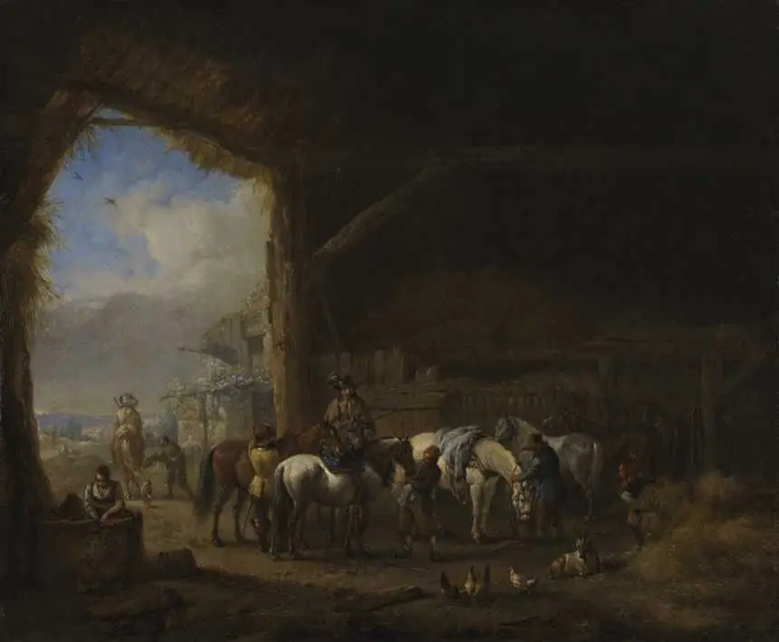 Horse Stable, by Philips Wouwerman