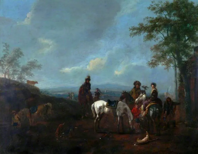Landscape with a Hawking Party, by Philips Wouwerman