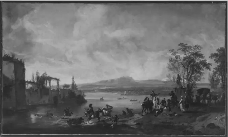 Rast auf der Hirschjagd, by Philips Wouwerman
