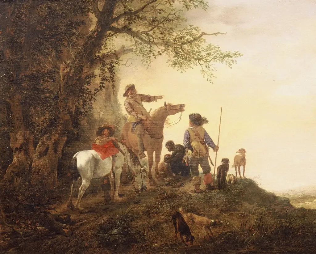 Resting Hunters, by Philips Wouwerman