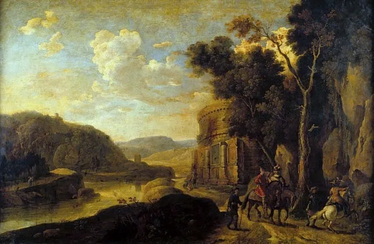 Return from the Hunt, by Philips Wouwerman, oil, 1640