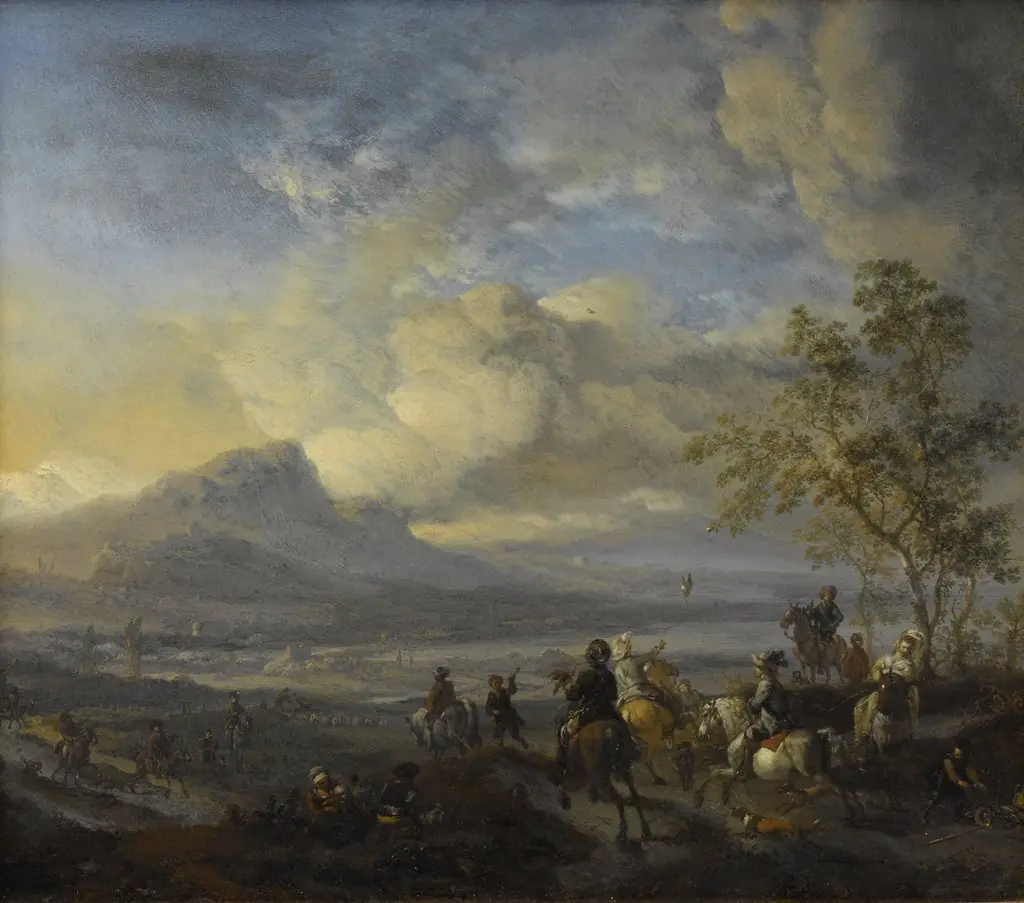 The heron hunt, by Philips Wouwerman