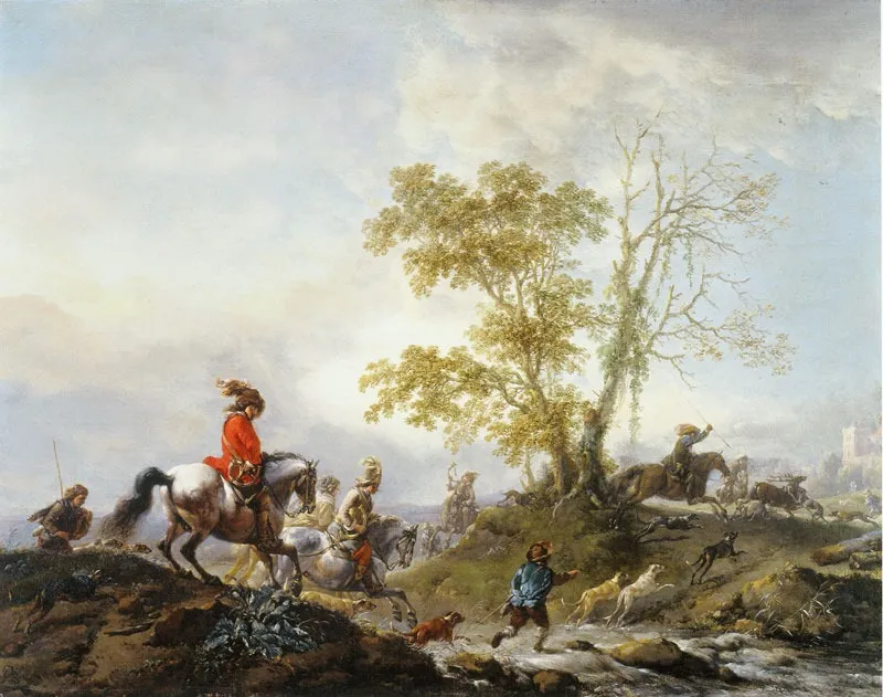 The Stag Hunt (1659), by Philips Wouwerman, oil, 1659