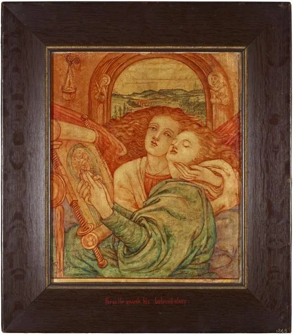 'For So He Giveth His Beloved Sleep'. Fragment of a Mural from the Mortuary Chapel, the Royal Hospital for Sick Children, Edinburgh, by Phoebe Anna Traquair, unspecified, 1894