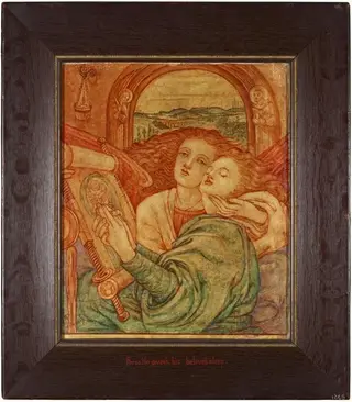 'For So He Giveth His Beloved Sleep'. Fragment of a Mural from the Mortuary Chapel, the Royal Hospital for Sick Children, Edinburgh, by Phoebe Anna Traquair