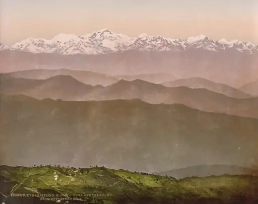 Darjeeling. Kinchinjunga and the Snows from Kutcherry Hill