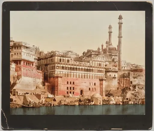 India. Benares. Aurangzeb's Mosque, after a photo by Dr. Kurt Boeck, by Photoglob Co.