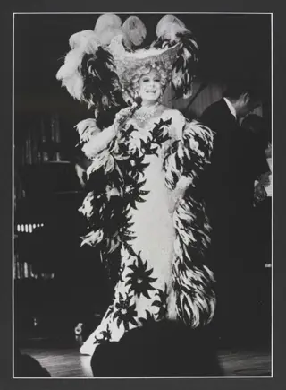 Photograph of Danny La Rue as Mae West