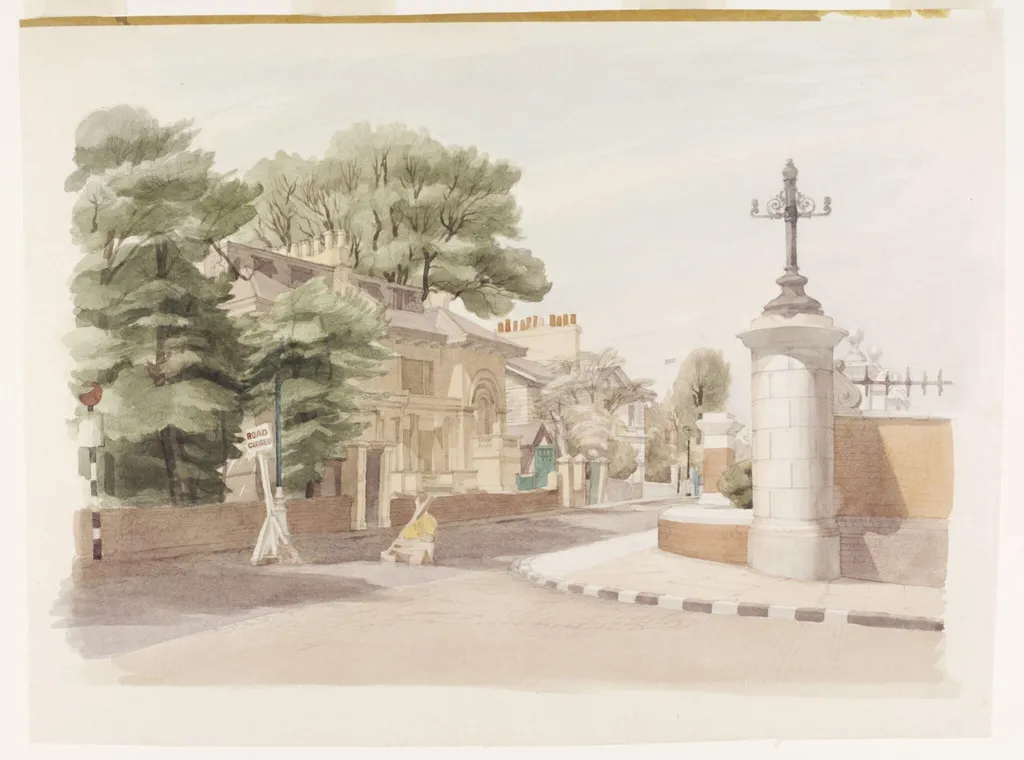 Park Village East, Albany Street. NW1, by Phyllis E. Ginger, watercolor, 1940