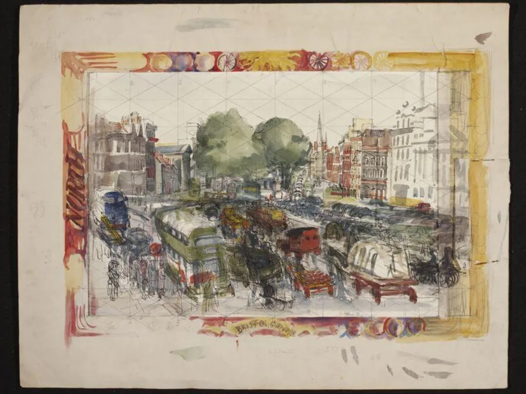 Untitled, by Phyllis E. Ginger, watercolor, 1950