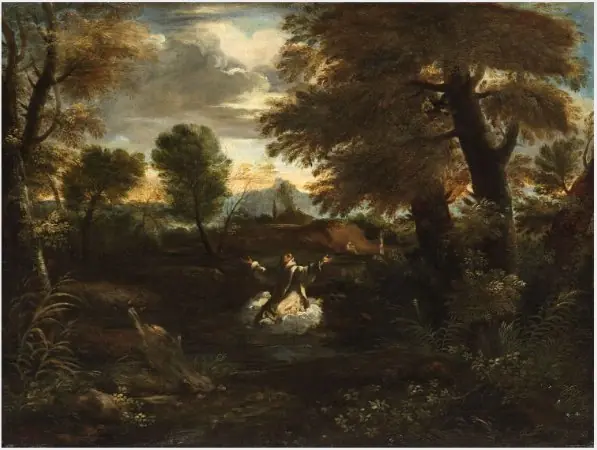 Landscape with Saint Bruno in Ecstasy, by Pier Francesco Mola