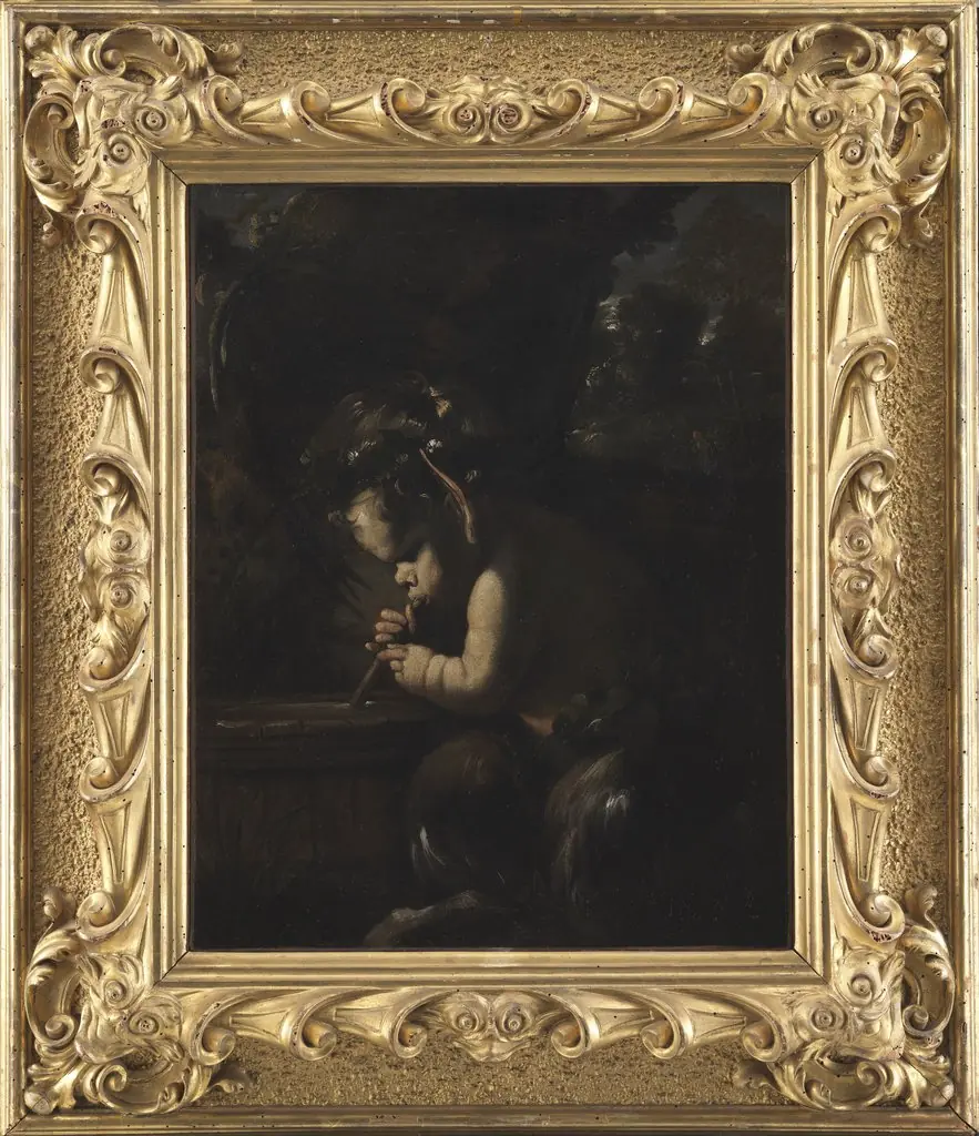 Young Satyr Drinking from a Wine Cask