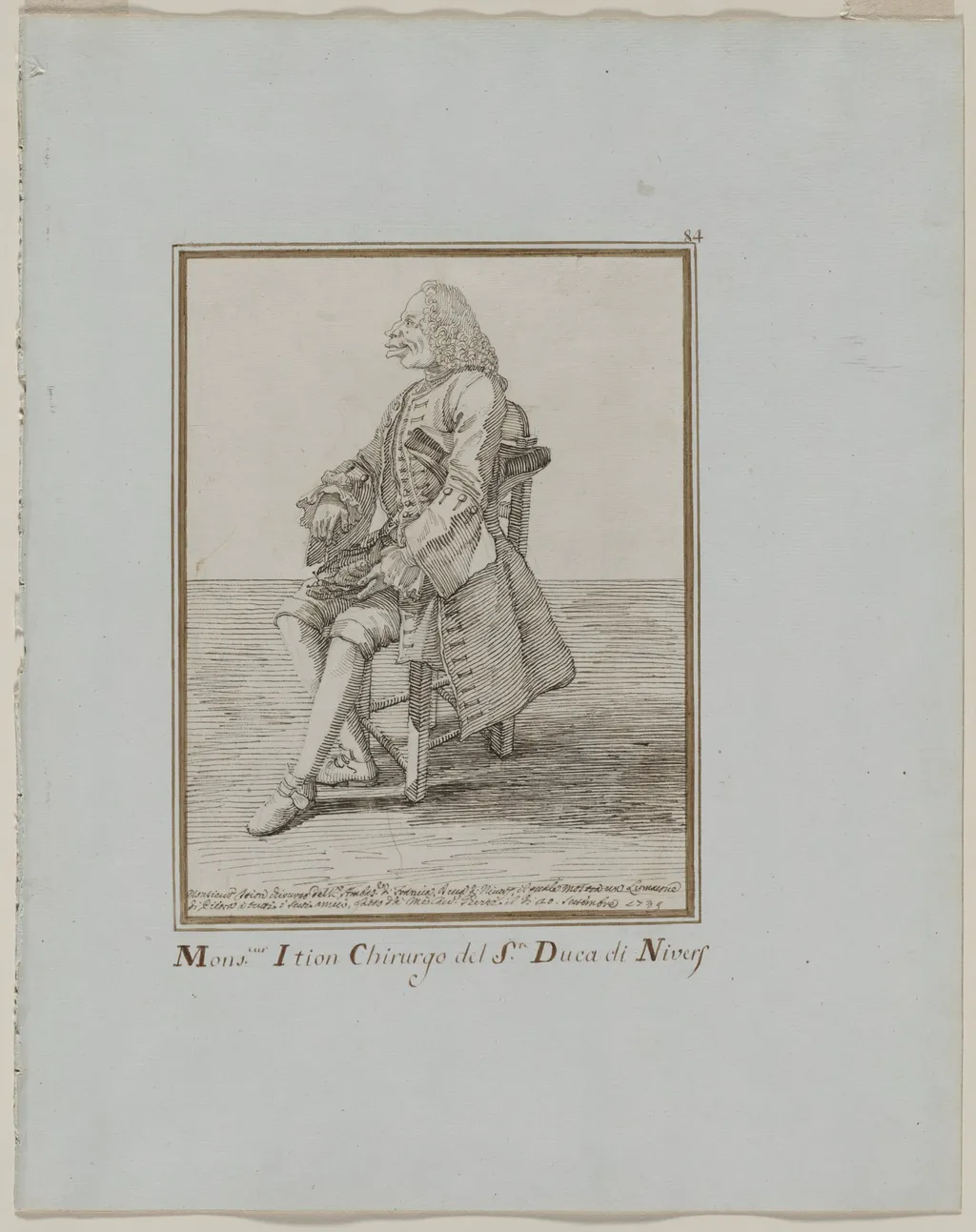 Monsieur Ition Chirurgo del sre. Duca di Nivers, by Pier Leone Ghezzi, 1749