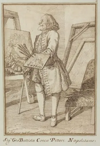 Signore Sebastiano Conca, Pittore Napoletano (Signore Sebastiano Conca, Neapolitan Painter), by Pier Leone Ghezzi