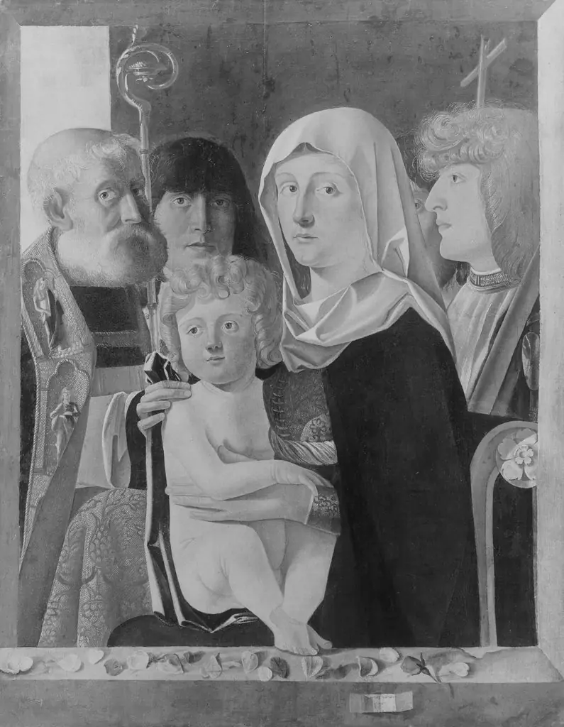 The Virgin and Child wiith four Saints, by Pier Maria Pennacchi