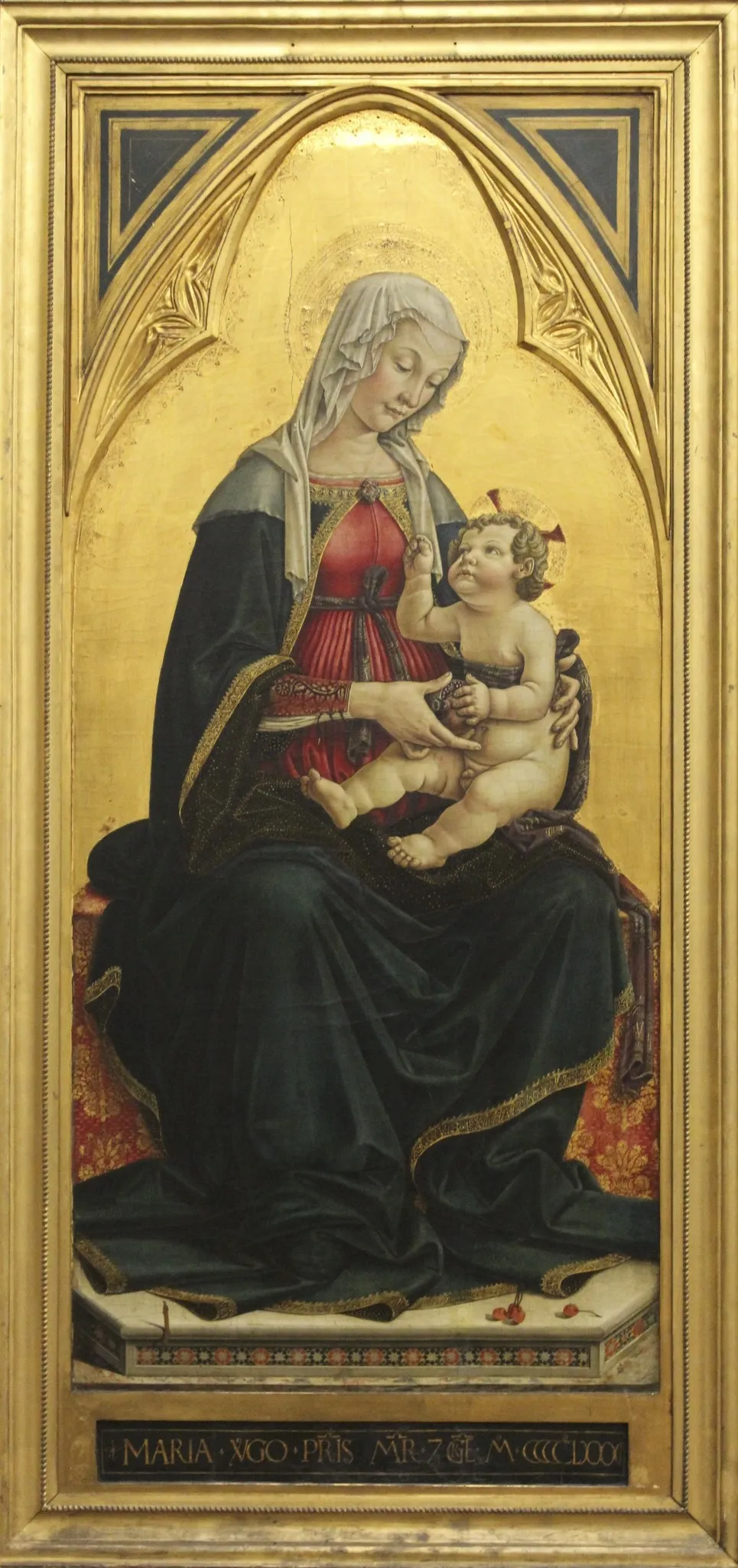 Madonna and Child, by Piermatteo Lauro de' Manfredi da Amelia, paint, 1491