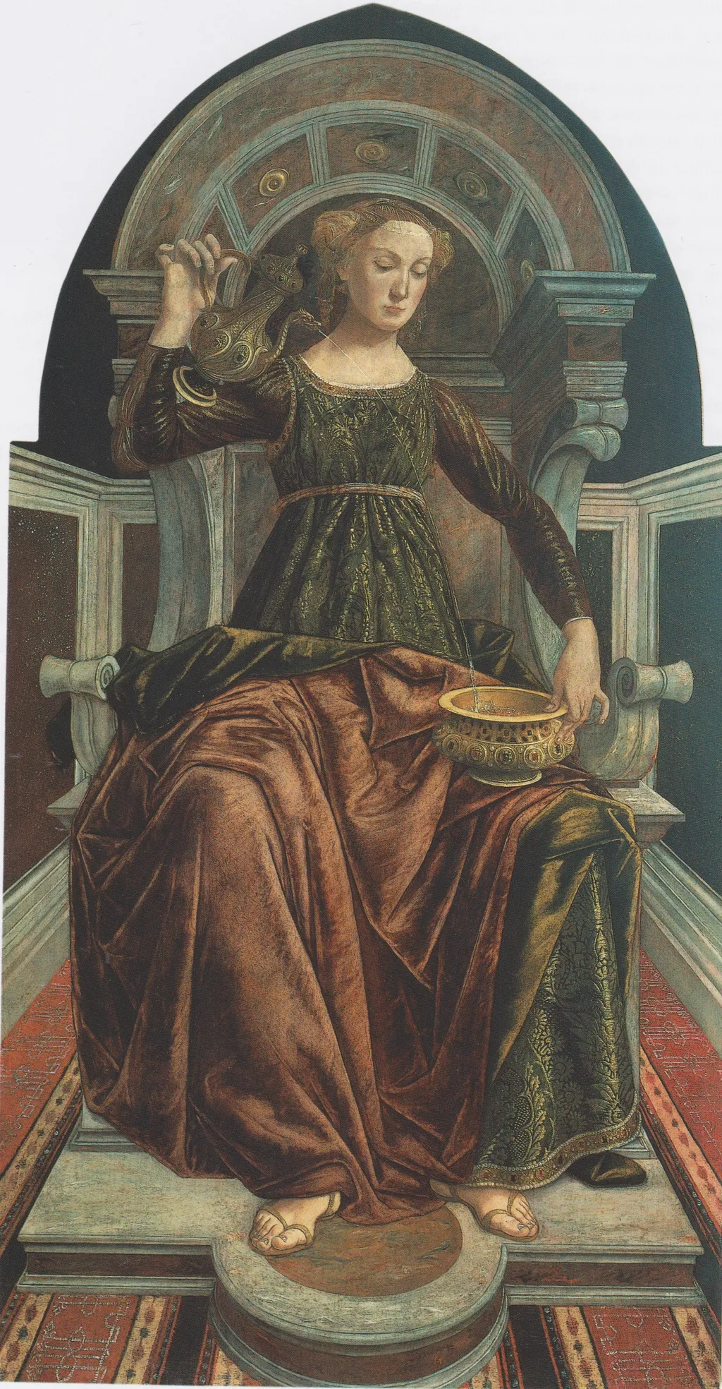 Temperance, by Piero del Pollaiuolo, tempera, 1470