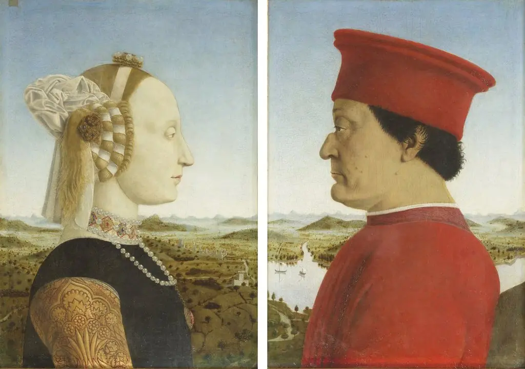 Diptych of Federico da Montefeltro and Battista Sforza, by Piero della Francesca