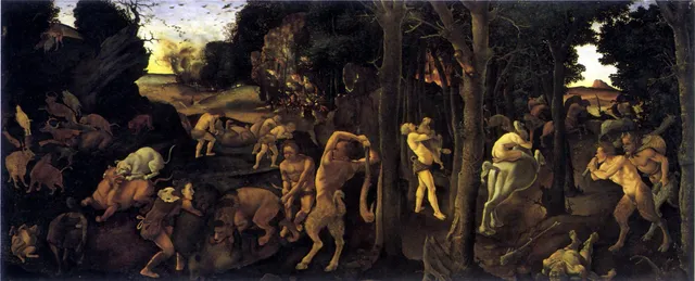 A Hunting Scene — Piero di Cosimo