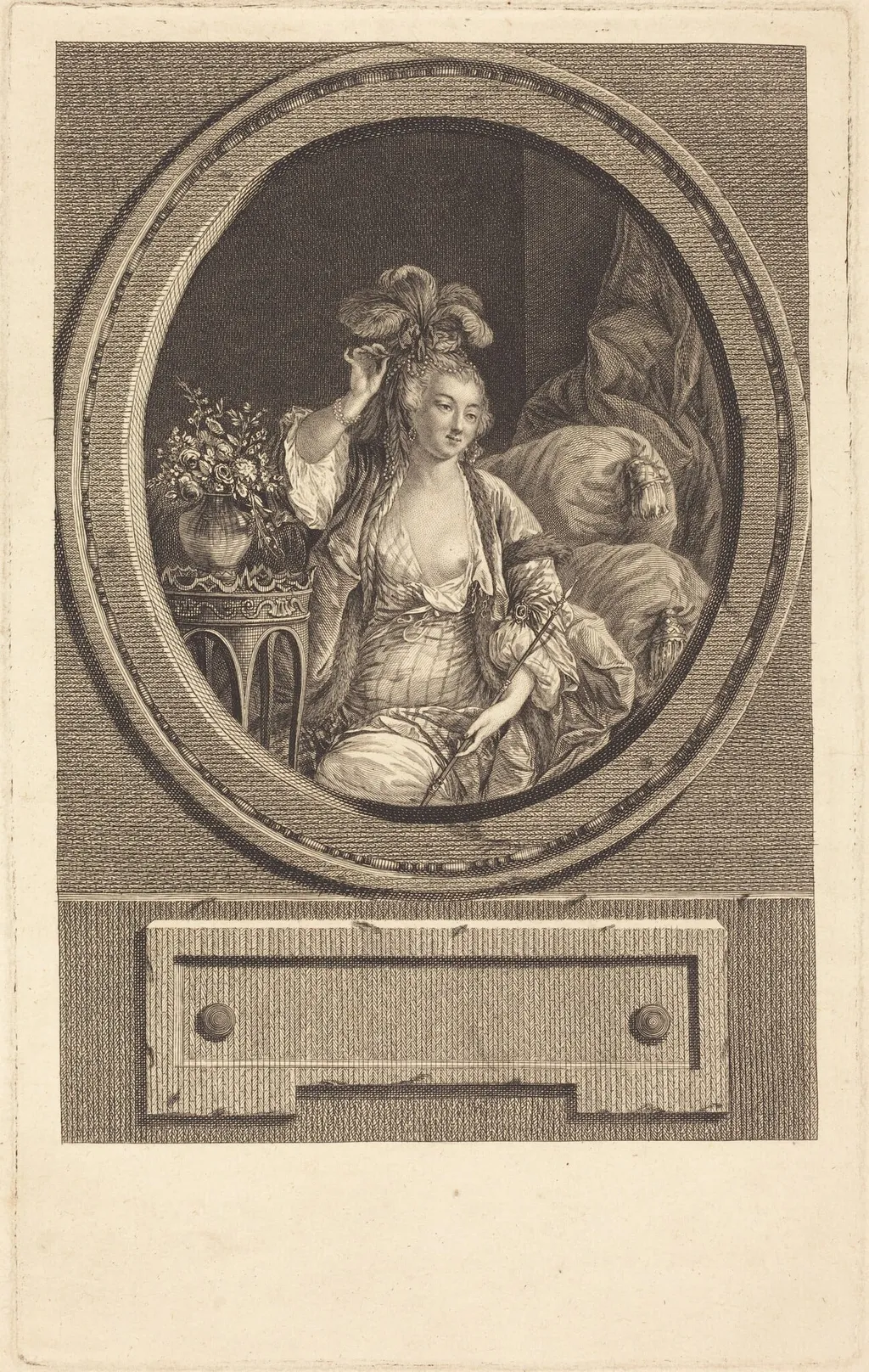 Roxelane, by Pierre Adrien Le Beau, ink, 1774