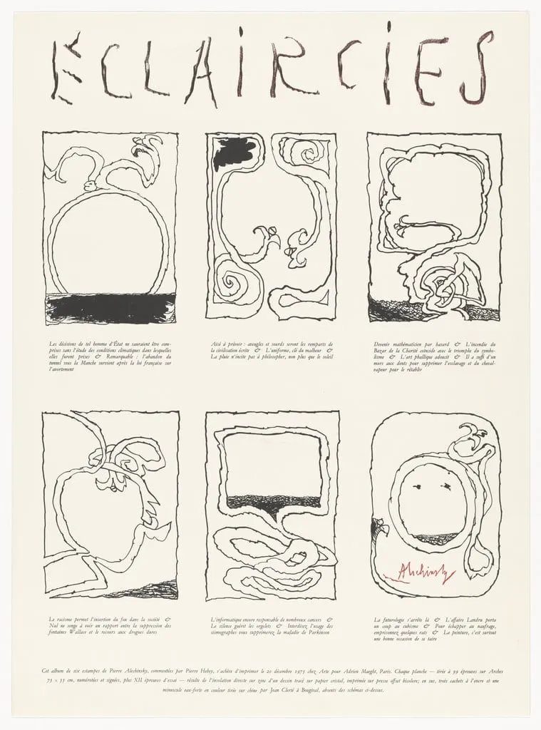 Untitled, by Pierre Alechinsky, ink, 1975