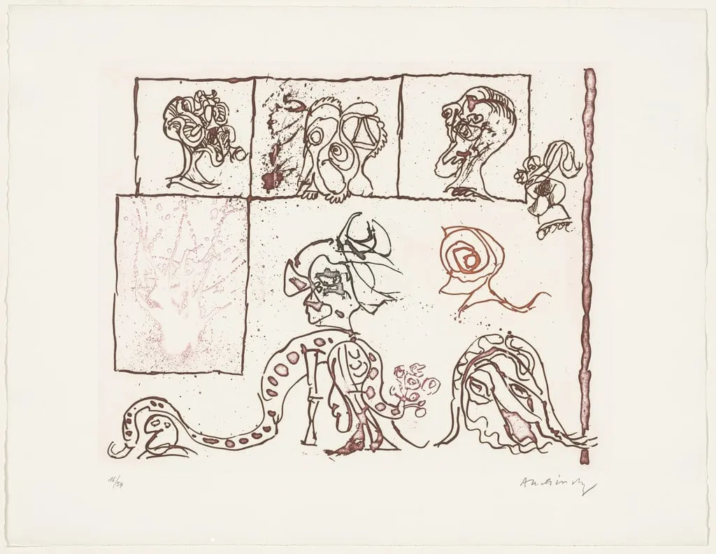 Untitled, by Pierre Alechinsky, ink, 1966