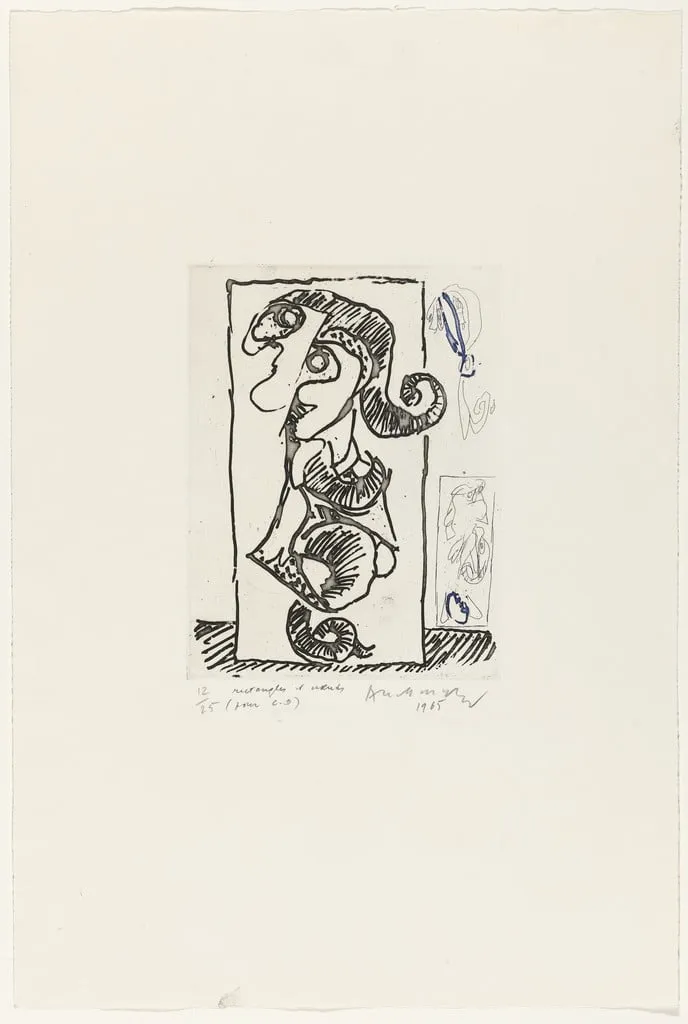 Untitled, by Pierre Alechinsky, ink, 1965
