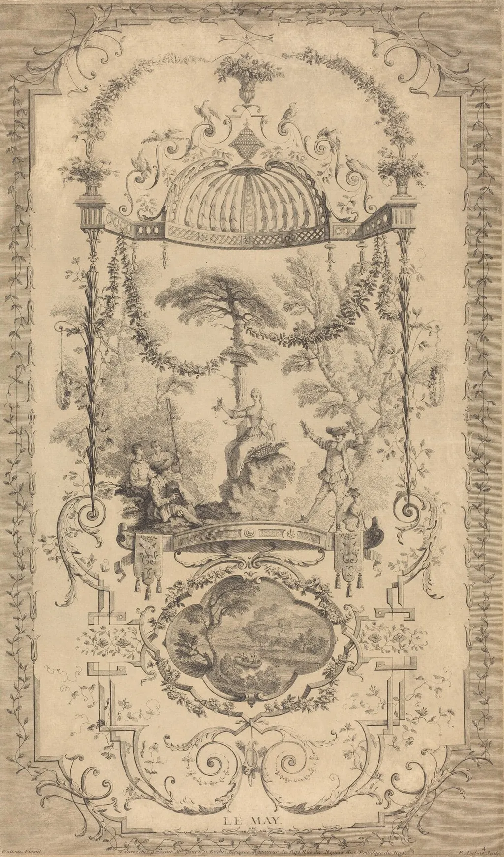 LeMay, by Pierre-Alexandre Aveline, ink, 1731
