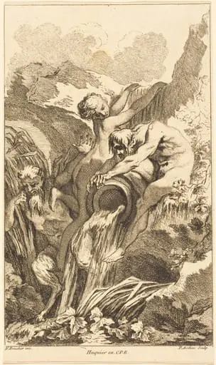 Satyr, Nymph and River God, by Pierre-Alexandre Aveline