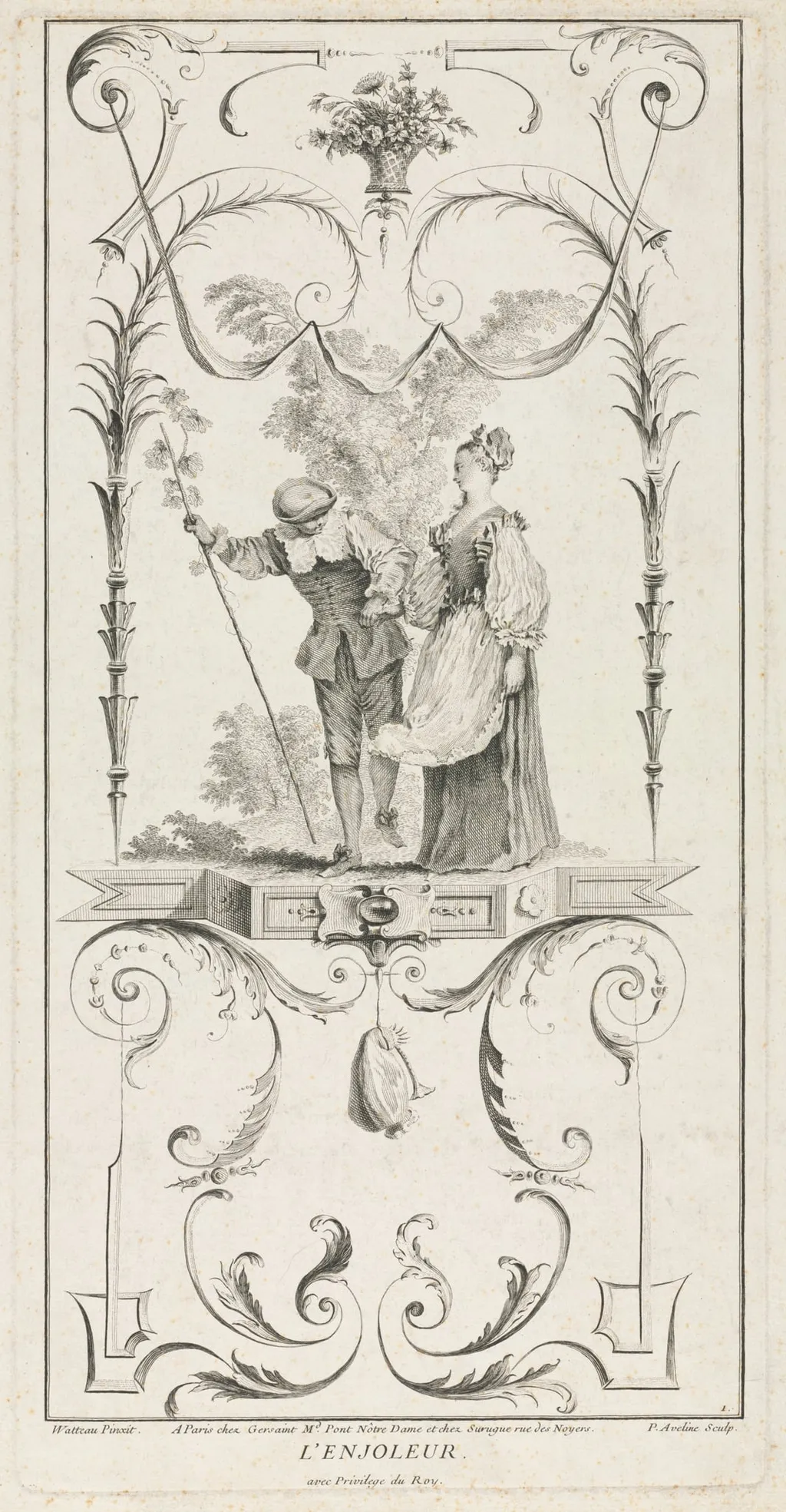 The Coaxer, Arabesque, by Pierre Alexandre Aveline, 1730