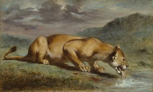 Wounded Lioness, by Pierre Andrieu