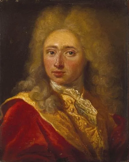 Portrait of Antoine Mangin, by Pierre-Antoine Quillard, oil, 1720