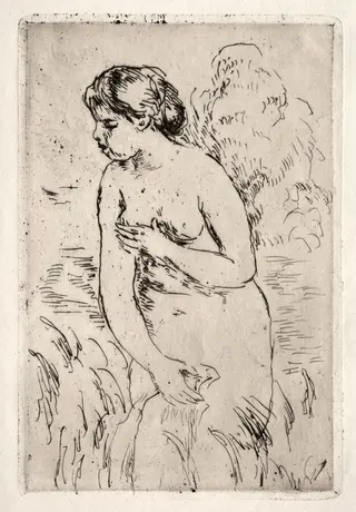 Bather Standing Up to Her Knees