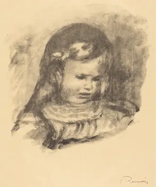 Claude Renoir, head lowered (Claude Renoir, la tete baissee), by Pierre-Auguste Renoir