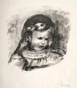 Claude Renoir, la tête baissée, by Pierre-Auguste Renoir
