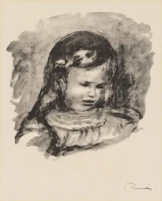 Claude Renoir, the Head Lowered (Claude Renoir, la tête baissée), by Pierre-Auguste Renoir