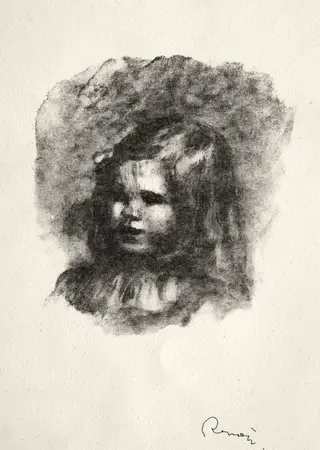 Claude Renoir, Turned to the Left, by Pierre-Auguste Renoir